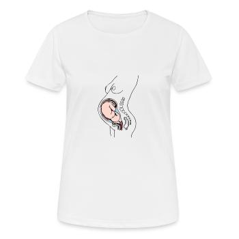 enceinte - T-shirt respirant Femme - blanc - Devant - AI Model Female 172 dark (172cm)