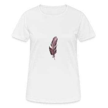 feather - Women's Breathable T-Shirt - white - Front - AI Model Female 172 dark (172cm)