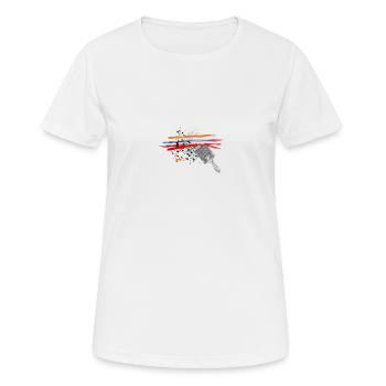 Paint Brush Painting Painter Blobs - Women's Breathable T-Shirt - white - Front - AI Model Female 172 dark (172cm)