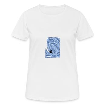 Vague jet-ski - T-shirt respirant Femme - blanc - Devant - AI Model Female 172 dark (172cm)