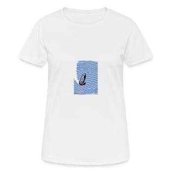 Windsurfer Windsurf Onde - T-shirt respirant Femme - blanc - Devant - AI Model Female 172 dark (172cm)