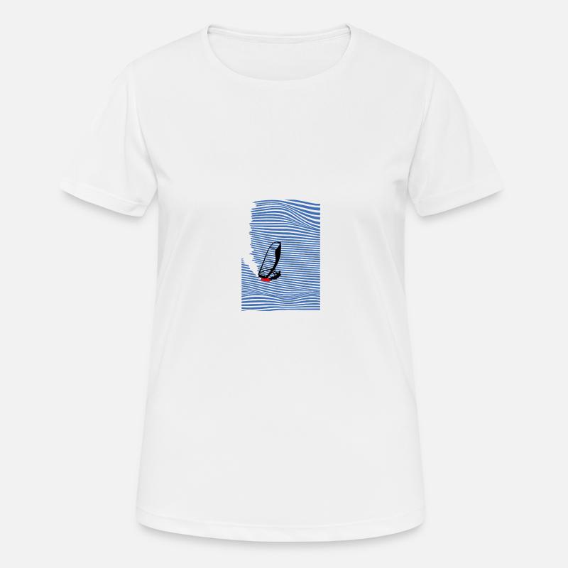 Windsurfers Windsurfing Wave - Women's Breathable T-Shirt - white