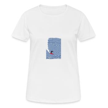Surfeuse surf on - T-shirt respirant Femme - blanc - Devant - AI Model Female 172 dark (172cm)