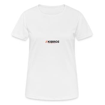 KIBROS Orange Schwarz Facebook Titelbild - Frauen T-Shirt atmungsaktiv - Weiß - Vorne - AI Model Female 172 dark (172cm)