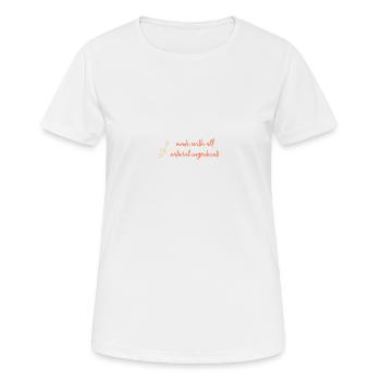 Fabriqué avec des ingrédients entièrement naturels - T-shirt respirant Femme - blanc - Devant - AI Model Female 172 dark (172cm)