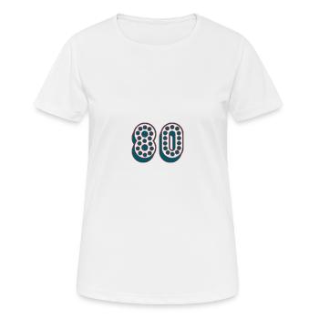 80. 80 YEARS. 80th ANNIVERSARY. 80TH BIRTHDAY. - Women's Breathable T-Shirt - white - Front - AI Model Female 172 dark (172cm)