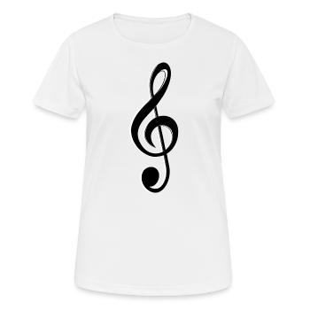 Notenschlüssel - Frauen T-Shirt atmungsaktiv - Weiß - Vorne - AI Model Female 172 dark (172cm)