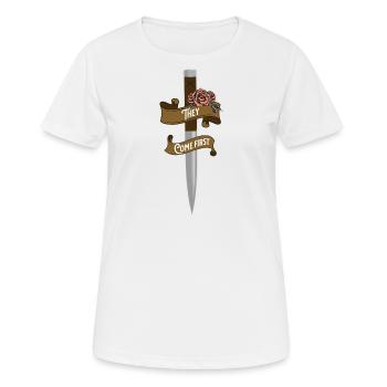 They come first Vampire Academy starke, Quote - Frauen T-Shirt atmungsaktiv - Weiß - Vorne - AI Model Female 172 dark (172cm)