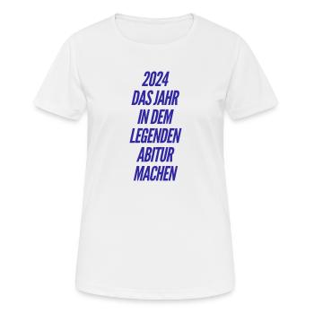 Abi Abitur - Frauen T-Shirt atmungsaktiv - Weiß - Vorne - AI Model Female 172 dark (172cm)