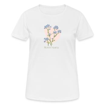 Dessin botanique myosotis - T-shirt respirant Femme - blanc - Devant - AI Model Female 172 dark (172cm)