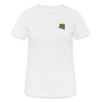 Rugby dans le Cœur ❤️ - T-shirt respirant Femme - blanc - Devant - AI Model Female 172 dark (172cm)