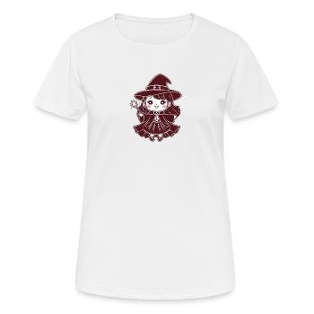 Sorcière Chibi - T-shirt respirant Femme - blanc - Devant - AI Model Female 172 dark (172cm)