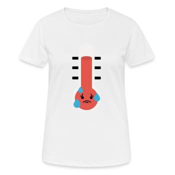 thermomètre - T-shirt respirant Femme - blanc - Devant - AI Model Female 172 dark (172cm)