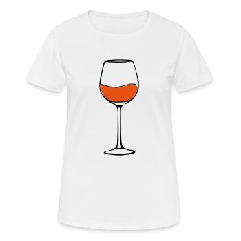 rotwein glas - Frauen T-Shirt atmungsaktiv - Weiß - Vorne - AI Model Female 172 dark (172cm)