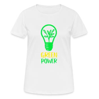 Green Power - énergies renouvelables - T-shirt respirant Femme - blanc - Devant - AI Model Female 172 dark (172cm)