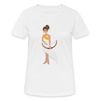Artemis Goddess - Women's Breathable T-Shirt - white - Front - AI Model Female 172 dark (172cm)