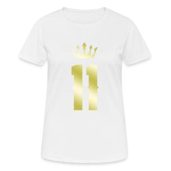 11 Couronne numérique - T-shirt respirant Femme - blanc - Devant - AI Model Female 172 dark (172cm)