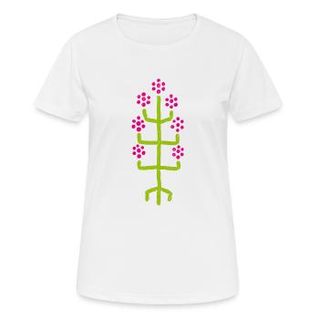 Fleur - Moyen Age - T-shirt respirant Femme - blanc - Devant - AI Model Female 172 dark (172cm)