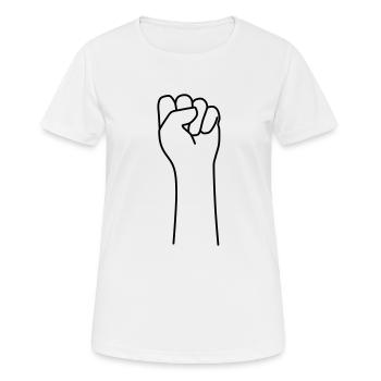faust 2 - Frauen T-Shirt atmungsaktiv - Weiß - Vorne - AI Model Female 172 dark (172cm)