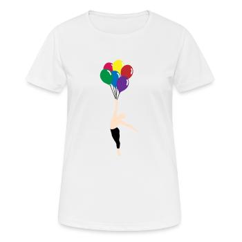 Balloon - T-shirt respirant Femme - blanc - Devant - AI Model Female 172 dark (172cm)