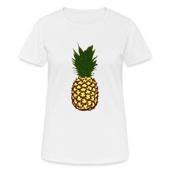 Vacances du festival d’été de l’ananas - T-shirt respirant Femme - blanc - Devant - AI Model Female 172 dark (172cm)