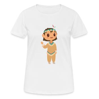 Indian - Women's Breathable T-Shirt - white - Front - AI Model Female 172 dark (172cm)