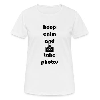 Photographie photographique Photographe photographe photographe - T-shirt respirant Femme - blanc - Devant - AI Model Female 172 dark (172cm)