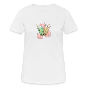 Bubble Tea 2 - Frauen T-Shirt atmungsaktiv - Weiß - Vorne - AI Model Female 172 dark (172cm)