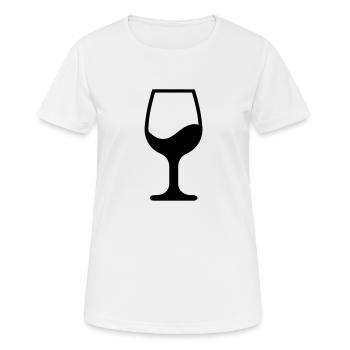 Ein Glas Wein - Frauen T-Shirt atmungsaktiv - Weiß - Vorne - AI Model Female 172 dark (172cm)
