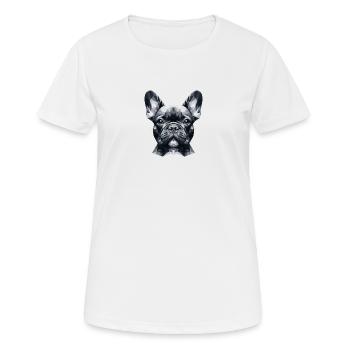 Französische Bulldogge Polygonal - Frauen T-Shirt atmungsaktiv - Weiß - Vorne - AI Model Female 172 dark (172cm)