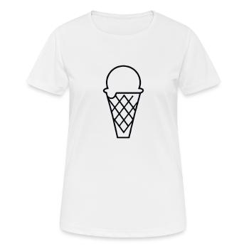 Ice Cream Gift Idea Ice Cone Ice Cream Ice Cream Cone - Women's Breathable T-Shirt - white - Front - AI Model Female 172 dark (172cm)