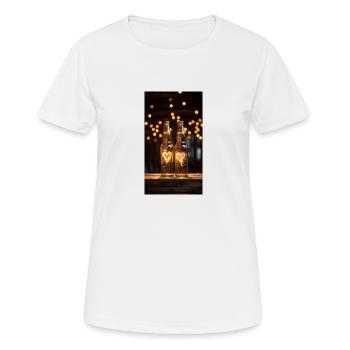 L’amour de la bière - T-shirt respirant Femme - blanc - Devant - AI Model Female 172 dark (172cm)