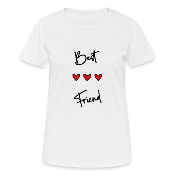 BESTER FREUND. BIFA FREUND. FREUND. FREUND. FREUNDIN - Frauen T-Shirt atmungsaktiv - Weiß - Vorne - AI Model Female 172 dark (172cm)