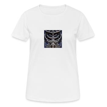 Minotaurus_Giger-Style - Frauen T-Shirt atmungsaktiv - Weiß - Vorne - AI Model Female 172 dark (172cm)