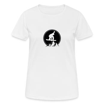 Snowboarder Wintersport Schnee - Frauen T-Shirt atmungsaktiv - Weiß - Vorne - AI Model Female 172 dark (172cm)