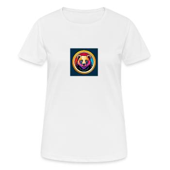 Pop-Art-Bär - Frauen T-Shirt atmungsaktiv - Weiß - Vorne - AI Model Female 172 dark (172cm)