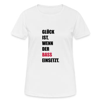 Bass - Frauen T-Shirt atmungsaktiv - Weiß - Vorne - AI Model Female 172 dark (172cm)