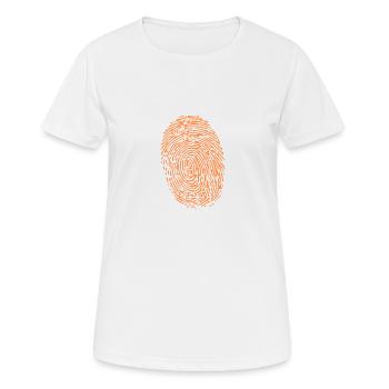 Fingerabdruck - Frauen T-Shirt atmungsaktiv - Weiß - Vorne - AI Model Female 172 dark (172cm)