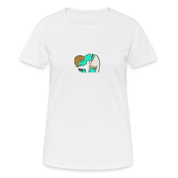 Smombie Smartphone Zombie - T-shirt respirant Femme - blanc - Devant - AI Model Female 172 dark (172cm)