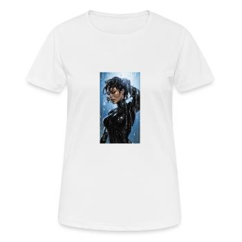 Douche - T-shirt respirant Femme - blanc - Devant - AI Model Female 172 dark (172cm)