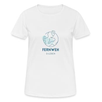 Expérience Wanderlust - Voyage - Avion - T-shirt respirant Femme - blanc - Devant - AI Model Female 172 dark (172cm)