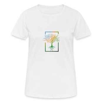 Arbre mère nature racines nature - T-shirt respirant Femme - blanc - Devant - AI Model Female 172 dark (172cm)
