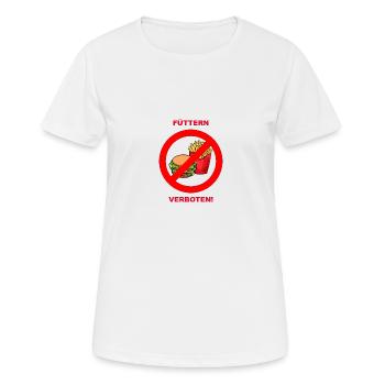 füttern verboten - Frauen T-Shirt atmungsaktiv - Weiß - Vorne - AI Model Female 172 dark (172cm)