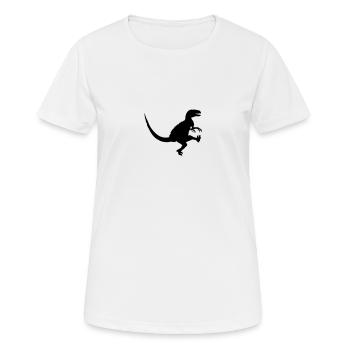 Danse attaquer Raptor T -Rex - T-shirt respirant Femme - blanc - Devant - AI Model Female 172 dark (172cm)