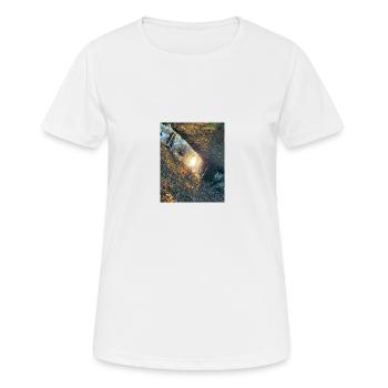 Nature de l’eau - T-shirt respirant Femme - blanc - Devant - AI Model Female 172 dark (172cm)