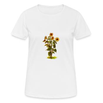 Sonnenblume - Frauen T-Shirt atmungsaktiv - Weiß - Vorne - AI Model Female 172 dark (172cm)