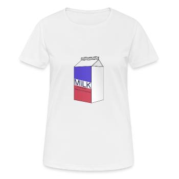 lait - T-shirt respirant Femme - blanc - Devant - AI Model Female 172 dark (172cm)