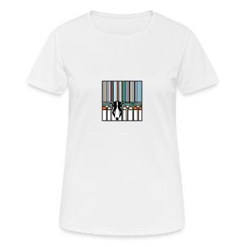 Pop-Art-Bär - Frauen T-Shirt atmungsaktiv - Weiß - Vorne - AI Model Female 172 dark (172cm)