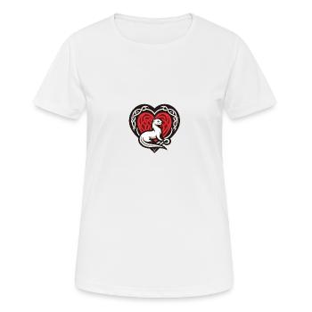 Coeur hermine curieuse de bretagne - T-shirt respirant Femme - blanc - Devant - AI Model Female 172 dark (172cm)