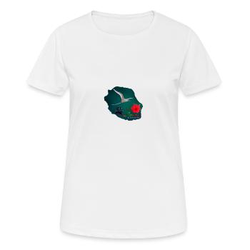 Carte Paille en queue - T-shirt respirant Femme - blanc - Devant - AI Model Female 172 dark (172cm)